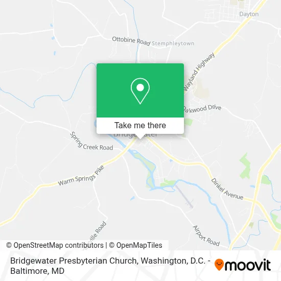 Bridgewater Presbyterian Church map
