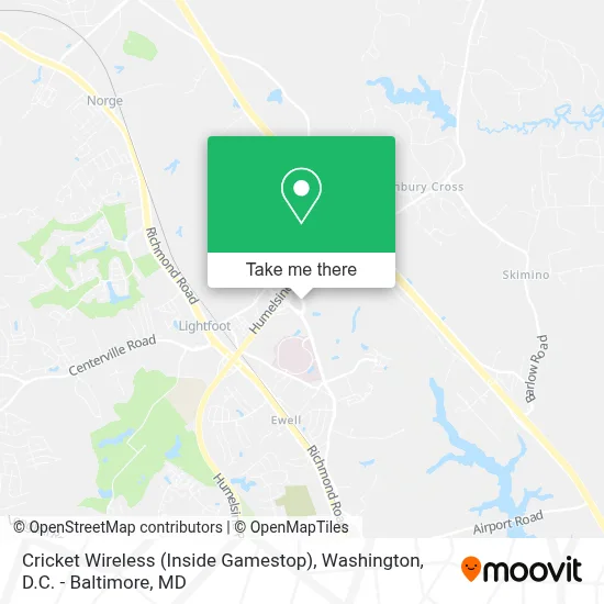 Cricket Wireless (Inside Gamestop) map