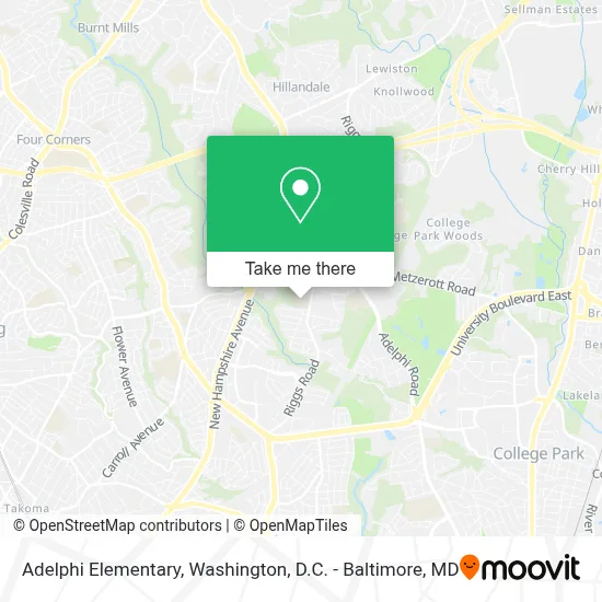 Adelphi Elementary map