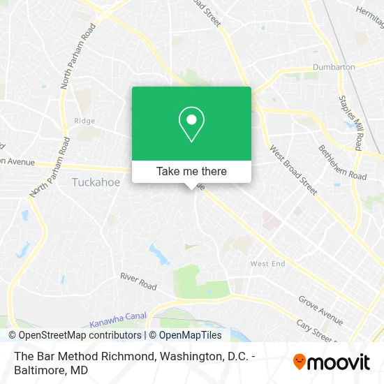 The Bar Method Richmond map