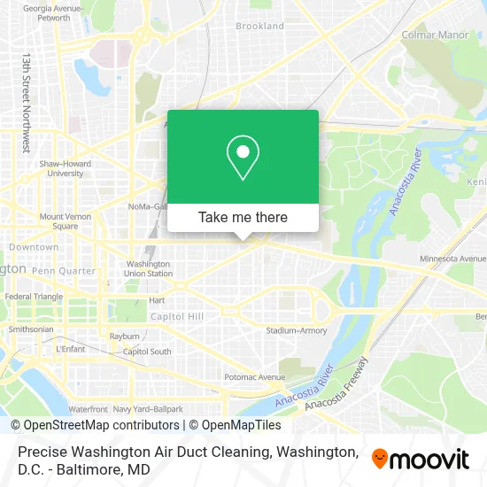 Precise Washington Air Duct Cleaning map