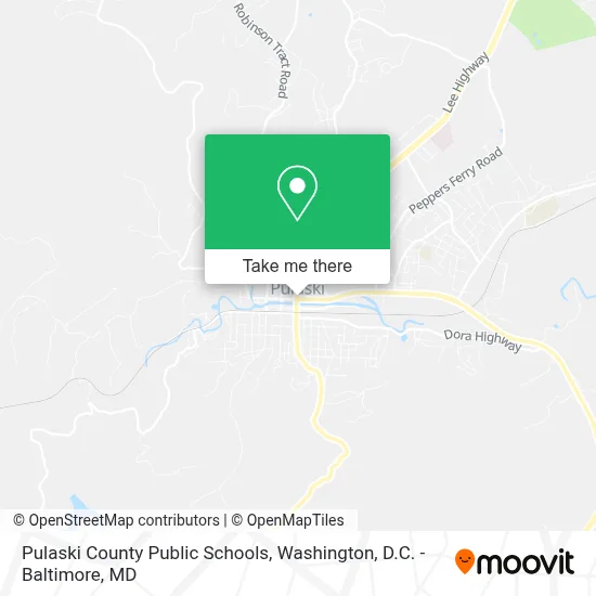Pulaski County Public Schools map