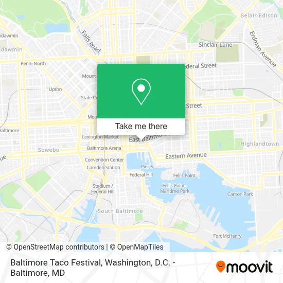 Baltimore Taco Festival map