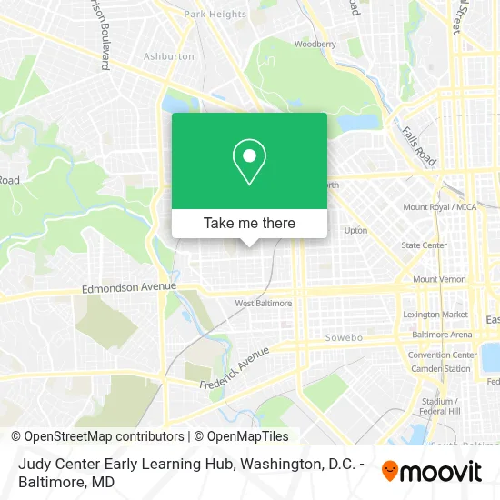 Judy Center Early Learning Hub map