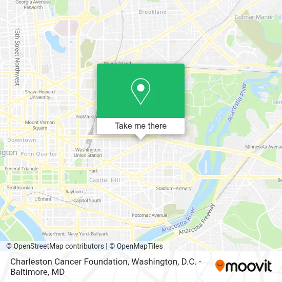 Charleston Cancer Foundation map