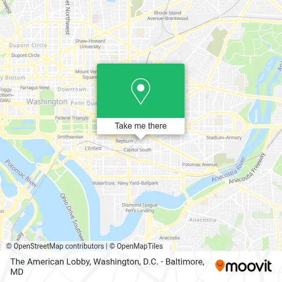 The American Lobby map