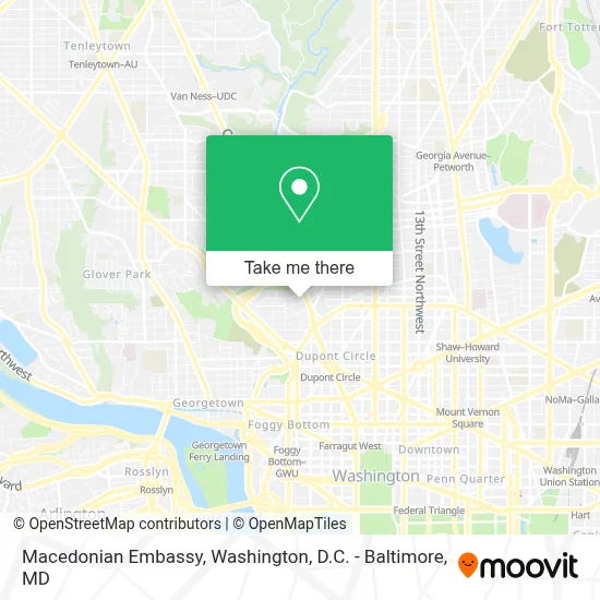 Macedonian Embassy map