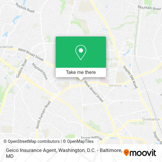 Geico Insurance Agent map