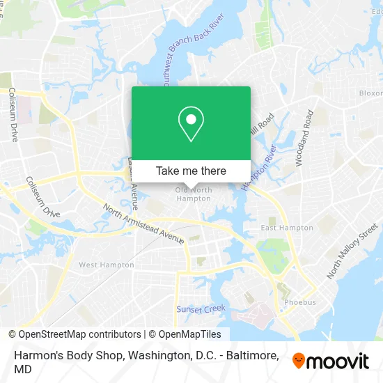 Harmon's Body Shop map