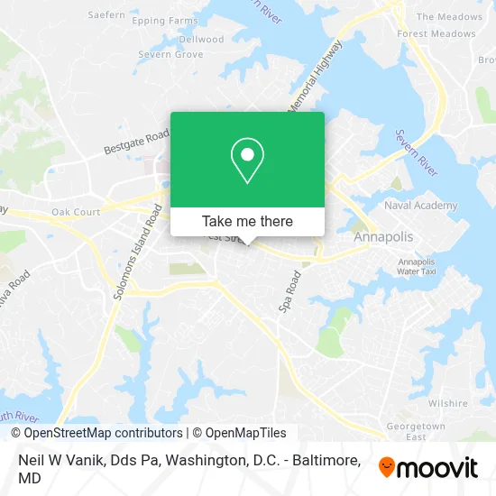 Neil W Vanik, Dds Pa map
