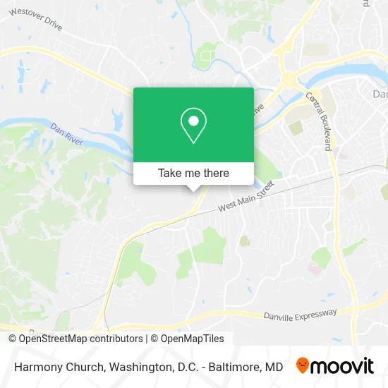 Harmony Church map