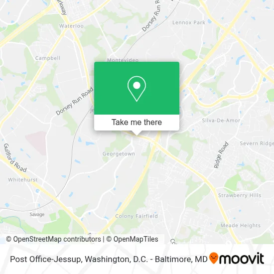 Post Office-Jessup map