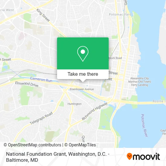 National Foundation Grant map