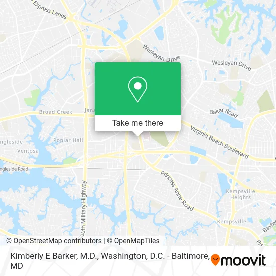 Kimberly E Barker, M.D. map