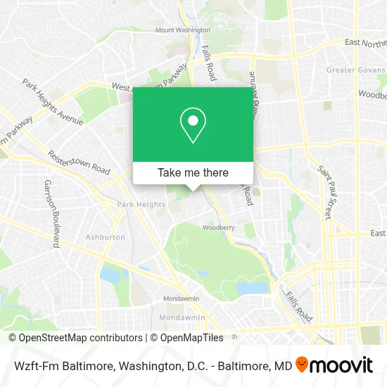 Wzft-Fm Baltimore map