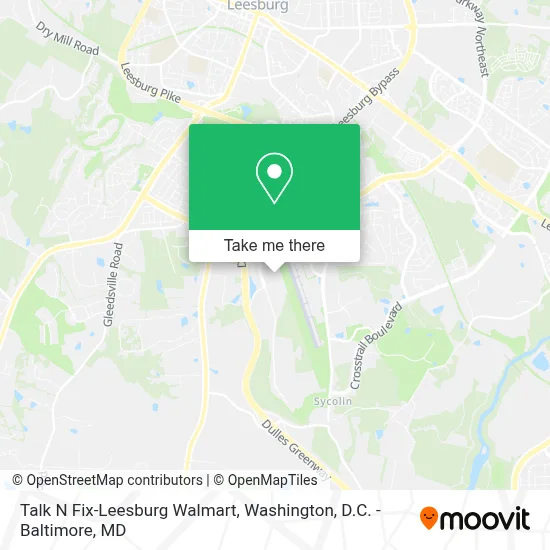 Talk N Fix-Leesburg Walmart map