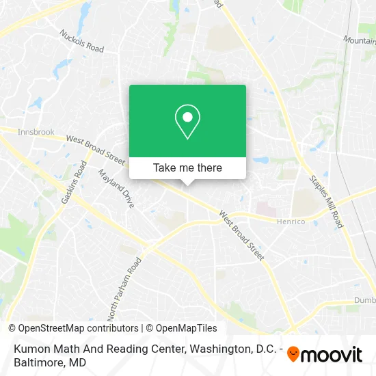 Kumon Math And Reading Center map