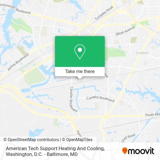 American Tech Support Heating And Cooling map