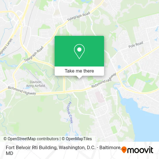 Fort Belvoir Rti Building map