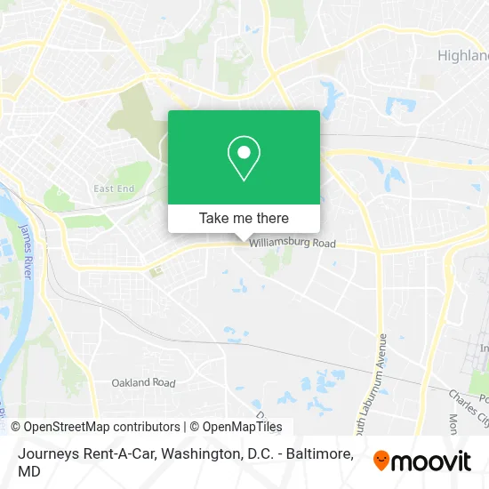 Journeys Rent-A-Car map