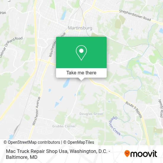 Mac Truck Repair Shop Usa map