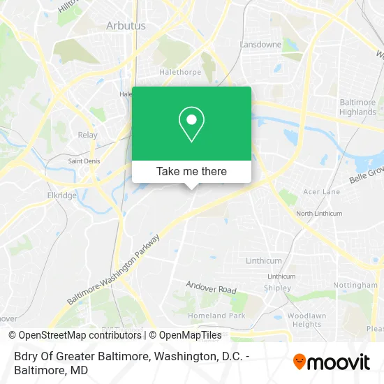Bdry Of Greater Baltimore map