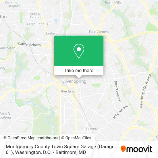 Montgomery County Town Square Garage (Garage 61) map