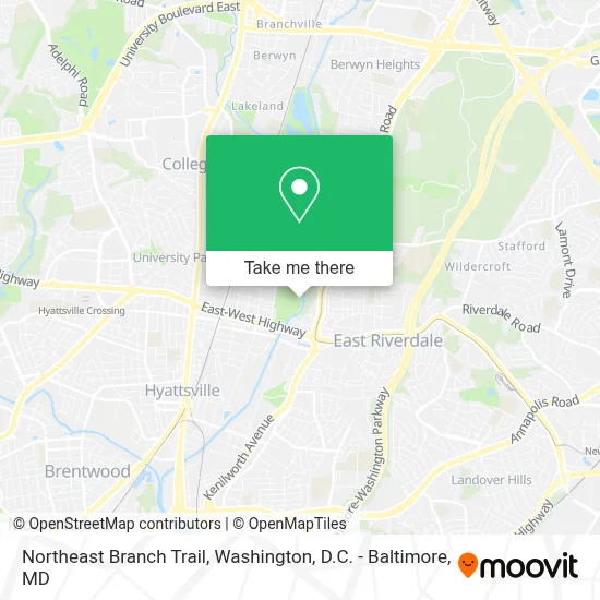 Northeast Branch Trail map