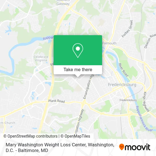 Mary Washington Weight Loss Center map