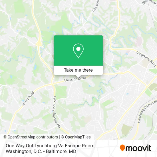 One Way Out Lynchburg Va Escape Room map
