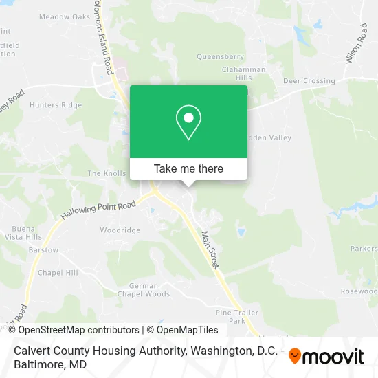 Calvert County Housing Authority map