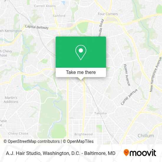 A.J. Hair Studio map