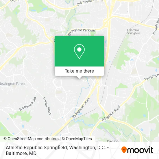 Athletic Republic Springfield map