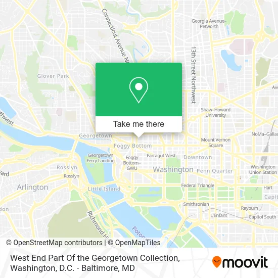 West End Part Of the Georgetown Collection map