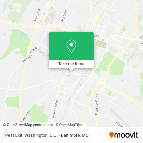 Pest Exit map