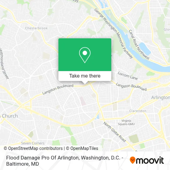 Flood Damage Pro Of Arlington map