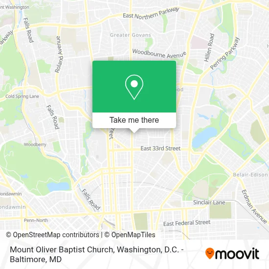 Mount Oliver Baptist Church map