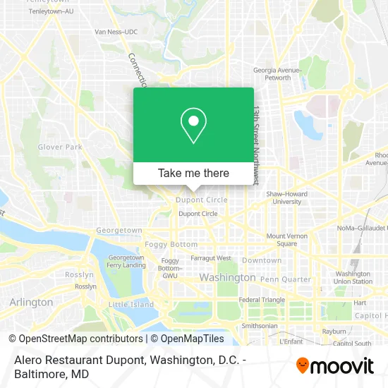 Alero Restaurant Dupont map