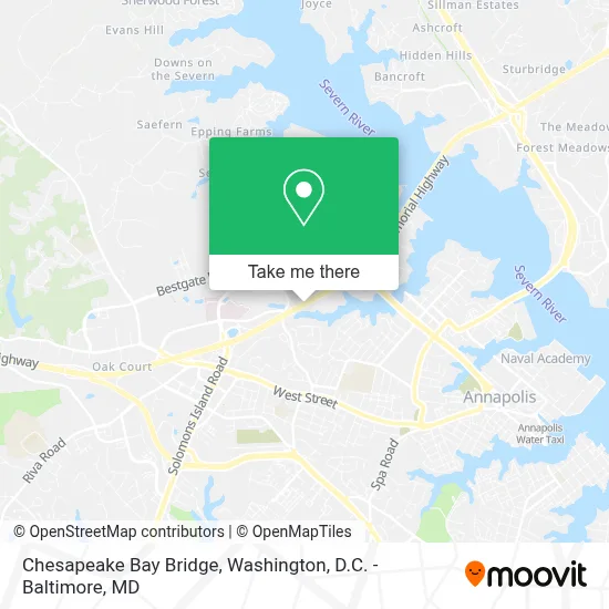 Chesapeake Bay Bridge map
