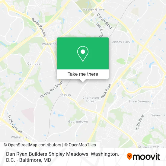 Dan Ryan Builders Shipley Meadows map
