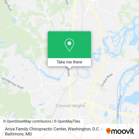 Ariya Family Chiropractic Center map