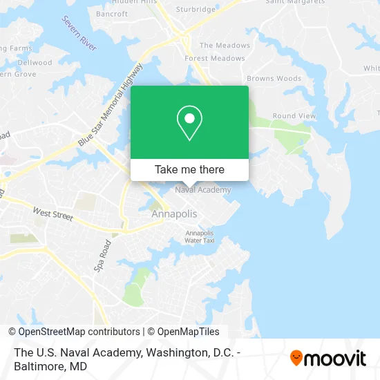 The U.S. Naval Academy map