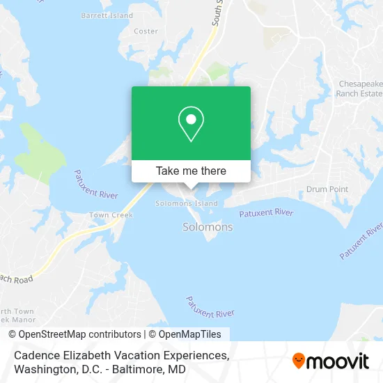 Cadence Elizabeth Vacation Experiences map