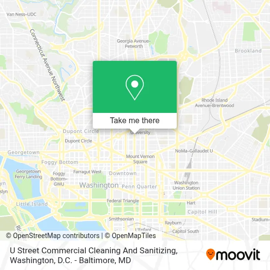 U Street Commercial Cleaning And Sanitizing map
