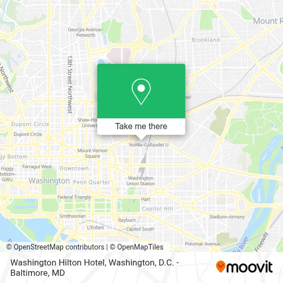 Washington Hilton Hotel map