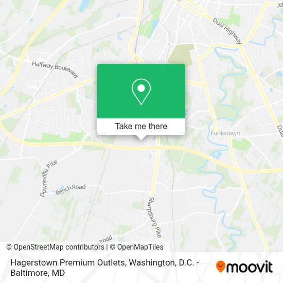 Hagerstown Premium Outlets map