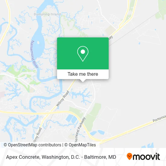 Apex Concrete map