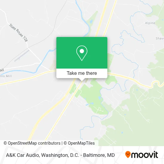 A&K Car Audio map
