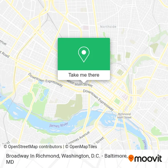 Broadway In Richmond map
