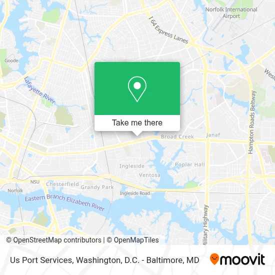 Us Port Services map